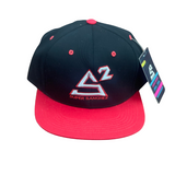 Snapback Hat Black/Red ( Silver + Red  )