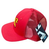 Trucker Hat Red  (Black + Yellow)