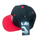 Snapback Hat Black/Red ( Silver + Red  )