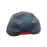 Snapback Hat Black/Red ( Silver + Red  )