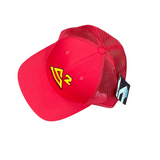 Trucker Hat Red  (Black + Yellow)