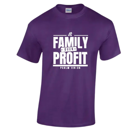 Family Over Profit t-shirt ( Purple)