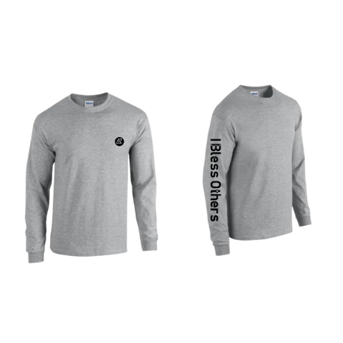 I Bless Others  Long Sleeve T-shirt ( Light Gray)