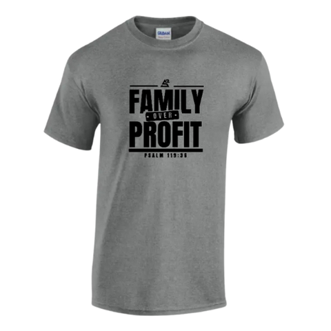 Family Over Profit t-shirt ( Light Gray)